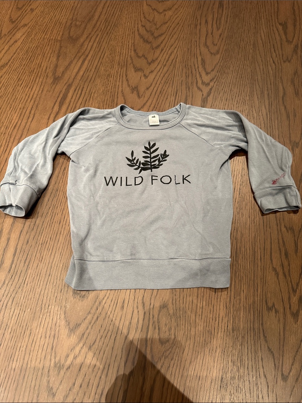 Wild Folk Kids' Light Gray Sweatshirt - Logo Crewneck